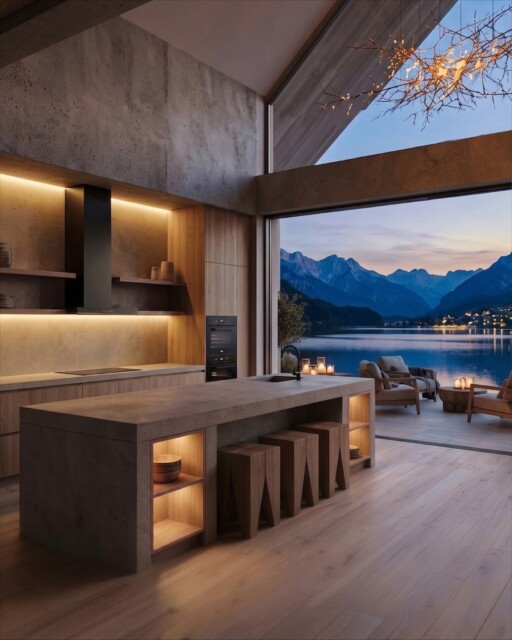 The lake was never meant to be a view. It was meant to be part of the room.⁠
⁠
Residence in Italy, designed around one idea: that nature should not stop at the window. Floor-to-ceiling glass, natural stone, light wood, and linen, a palette drawn directly from the water and the landscape beyond it.⁠
⁠
Slow living, built in.⁠
⁠
#KitzigDesignStudios #HausAmSee #LakesideResidence #ResidentialDesign #LuxuryInteriors #InteriorDesign #DesignBeyondBoundaries #ItalyDesign #SlowLiving #NaturalMaterials #PrivateResidence