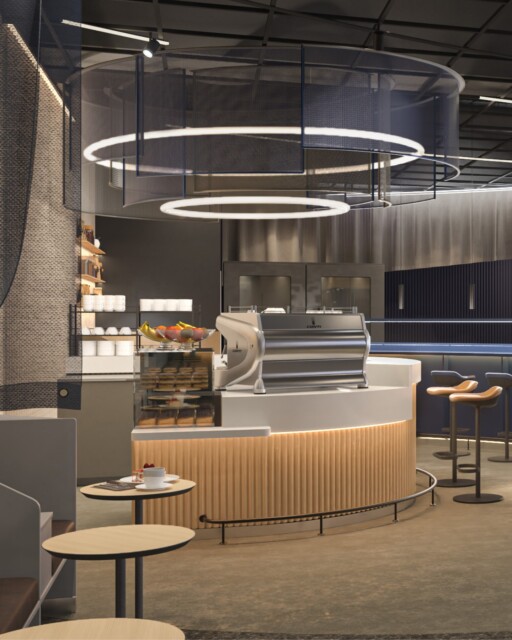 The redesigned Lufthansa Lounge at Stuttgart Airport, which reopened last year, follows a modern architectural concept built around three guiding principles: dynamic, industrial, and mobile
#kitzigdesignstudios #lufthansalounge #stuttgart #airportlounge #restaurantdesign #loungedesign #loungeinterior #lufthansa