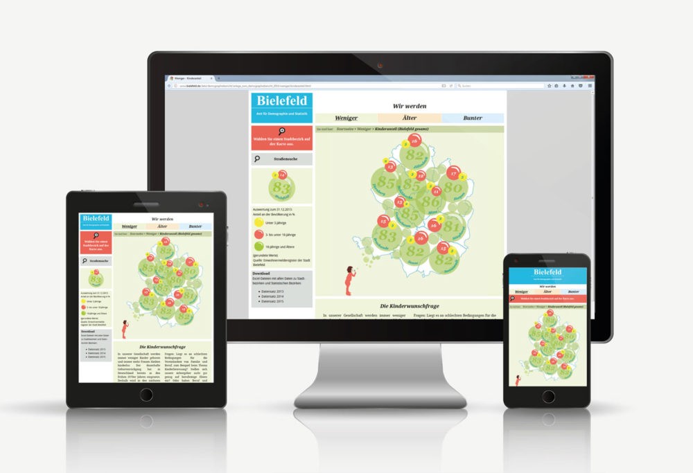 Demographische Stadtkarten — Bielefeld, DE