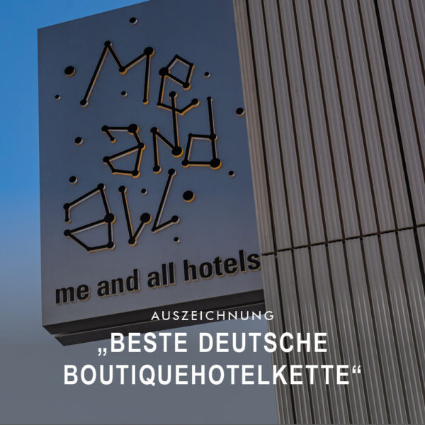 „Beste deutsche Boutiquehotelkette“ — Die me & all hotels