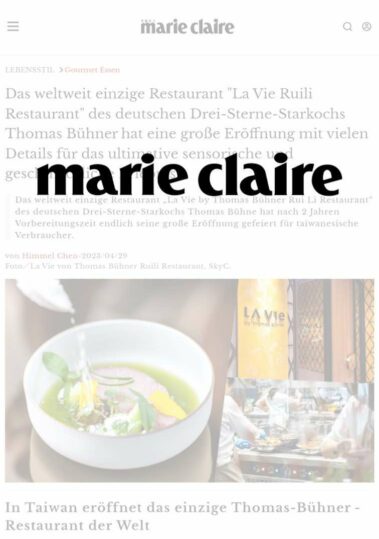 PR_Marie_Claire_TW_LaVie_Thomas_Buehner_titel Presse
