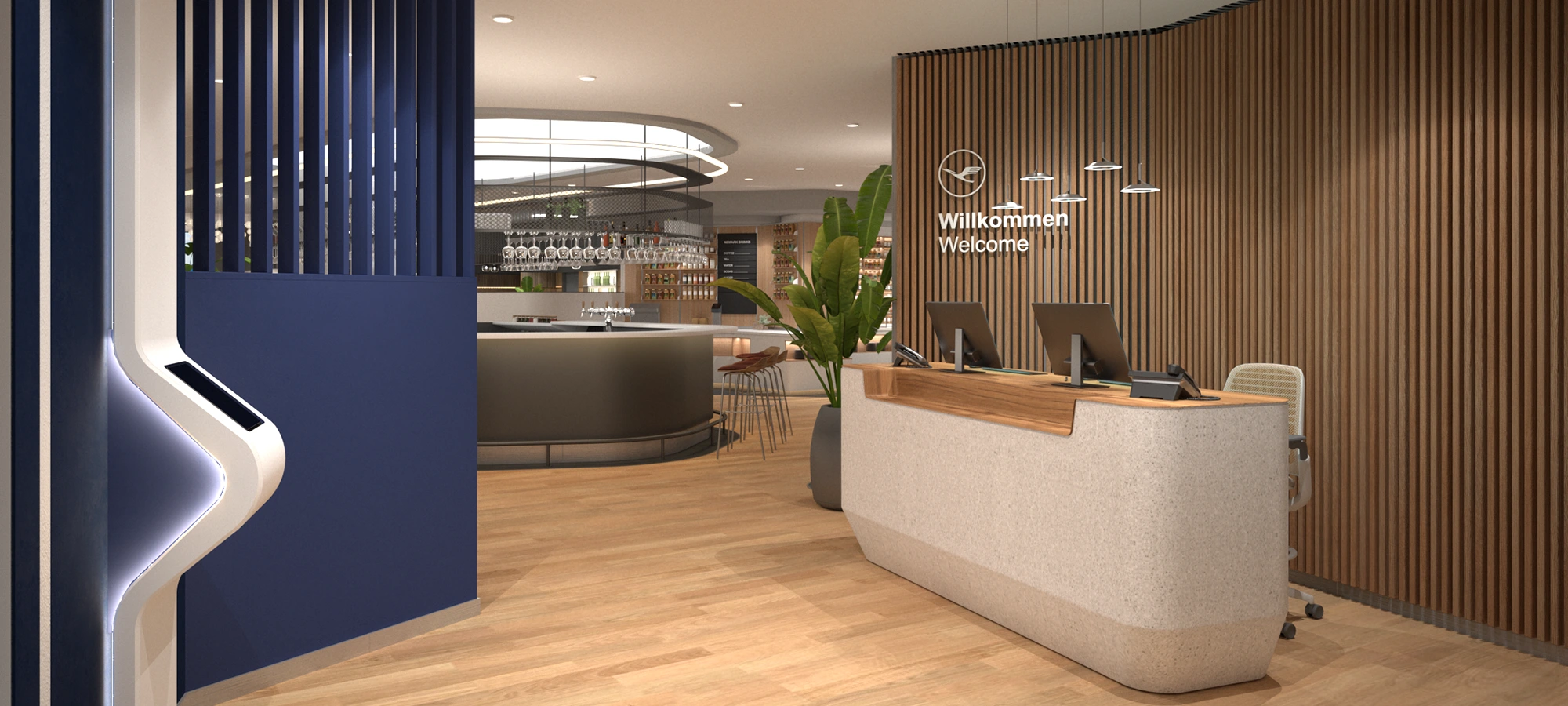 Lufthansa Lounges &mdash; international & national selection DE, GB, IT, US